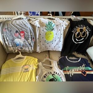 Lot of 6 Justice Spring/Summer Tops- Size 14/16